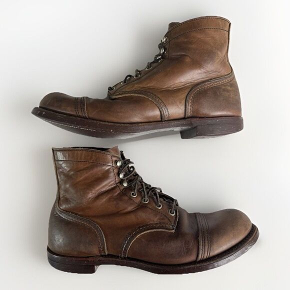 Size 10D - Red Wing Iron Ranger 8111 Boots Made in USA, Amber Harness, Cork Sole - Picture 1 of 10